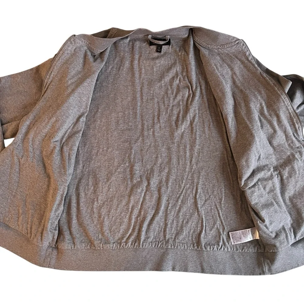 Banana Republic Men's Size L Luxe Touch Performance Gray 100% Cotton Sweatshirt‎